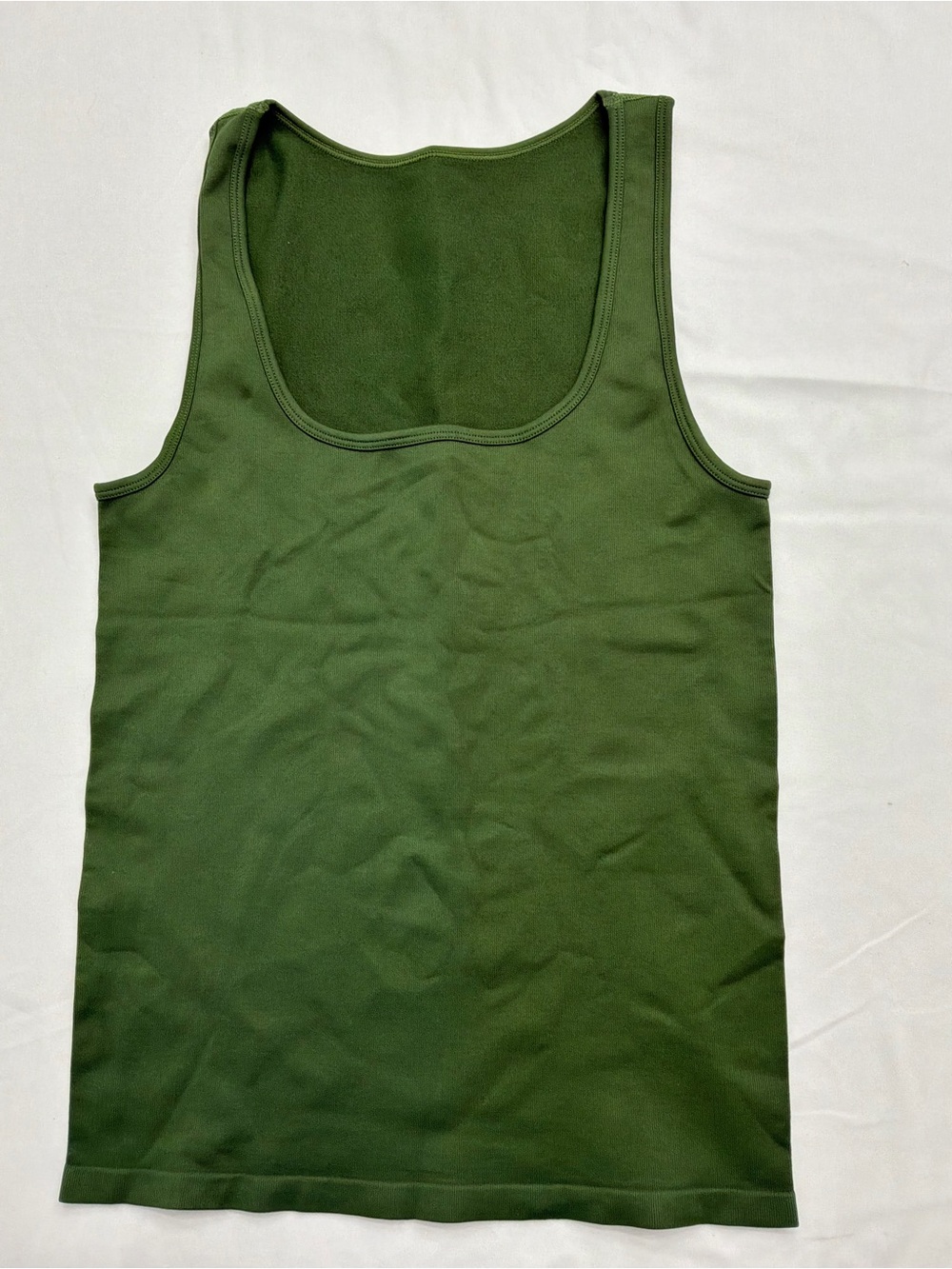 Everyday Olive Green Scoop Neck Tank Top